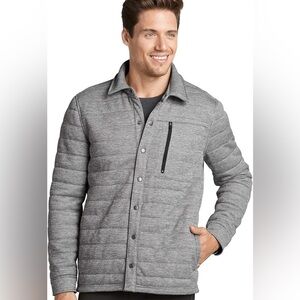 NWT Jockey Men’s Men’s Light Gray Quilted Puffer Jacket Size Large